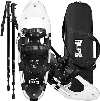 ALPS Snowshoes Unisex Youth 21 25 27 30 Inch Pair Antishock With Poles Kit amp; Bag $52.99