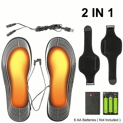 #ad #ad Electric Heated Thermal Insoles Socks Charging Foot Warmer USB Rechargeable $15.99