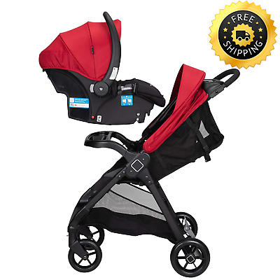 #ad #ad Baby Car Seat amp; Stroller Set Travel System Black amp; Cherry Newborn Infant Gift $293.32