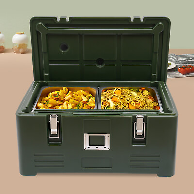 #ad Insulated Hot Box Food Warmer Removable Pan 2 Pan w Food Boxes amp; Gloves 36 Qt. $199.50