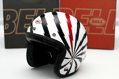 #ad Bell Helmet Custom 500 Vertigo Gloss White Black Red $229.95