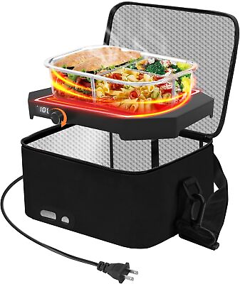 #ad 110V Portable Oven Adjustable Temperature Food Warmer Electric Lunch Box fo Home $38.99