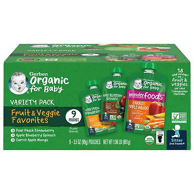 #ad 2nd Foods Organic Baby Food Variety Pack Fruit and Veggie Favorites 3.5 oz $15.77
