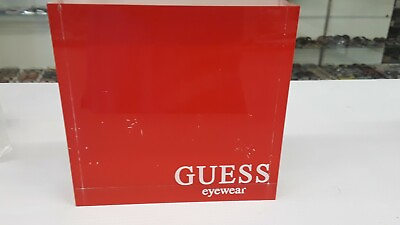 Guess Display Logo Sign Countertop Display Logo Plaque tabletop used red $59.00