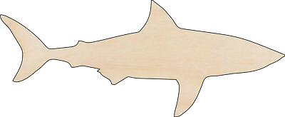 #ad Shark Laser Cut Wood Shape SEA17 $42.10