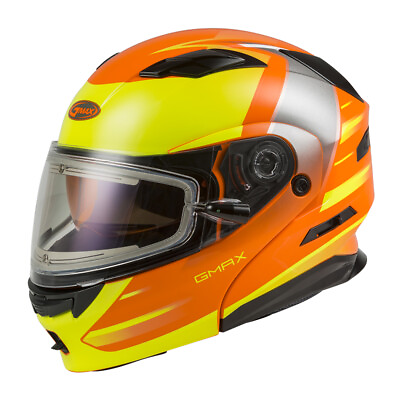 #ad Gmax MD 01S Descendant Neon Orange Modular Snow Helmet Adult Sizes MD 2XL $54.99