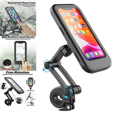 #ad #ad Holder Cell Phone Motorcycle Bike Waterproof Handlebar Touch Screen Case Mount $8.23