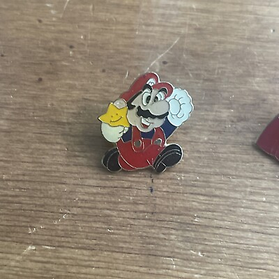 #ad Vintage 1988 Nintendo Of America Inc Super Mario Metal Lapel Enamel Pin Back 1” $19.99