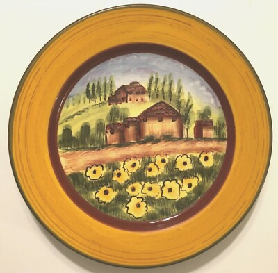 #ad Retired Romancing Douce Provence Countryside 8 1 4quot; Hand Painted Salad Plate $12.08