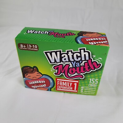 Watch Ya#x27; Mouth Game Family Friendly Expansion Pack 1 NEW 155 Cards Party Game $12.63