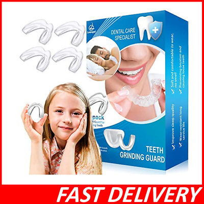 #ad Kids Mouth Guard for Grinding Teeth Pack of 4 Night sleep Teeth Guards for TMJ $20.01