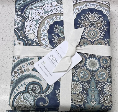 #ad #ad Pottery Barn Jordana Paisley Percale Full Queen duvet cover New $58.00