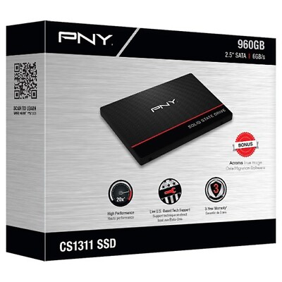 #ad PNY CS1311 960GB TLC SATA III 6Gbps 2.5 inch Internal Solid State Drive SSD $65.00