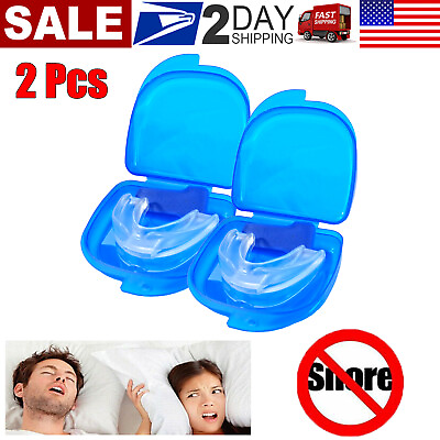 #ad #ad 2PCS Stop Snoring Mouthpiece Sleep Apnea Guard Bruxism Anti Snore Teeth Grinding $7.65