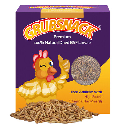 20LB Dried BSF Mealworms High Protein Non GMO Bulk Food For ChickenBirdDuck $95.00