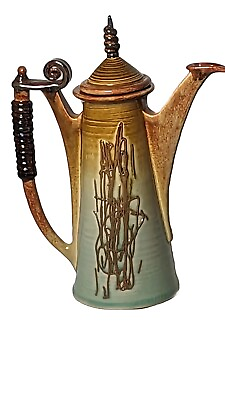 #ad Tea Pot Art Mid Century Studio Pottery Ceramic Beautifully Unique 1990s Limited C $49.99