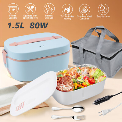 #ad #ad 80W 1.5L Electric Heating Lunch Box for Home Office Food Warmer Container w Bag $29.99