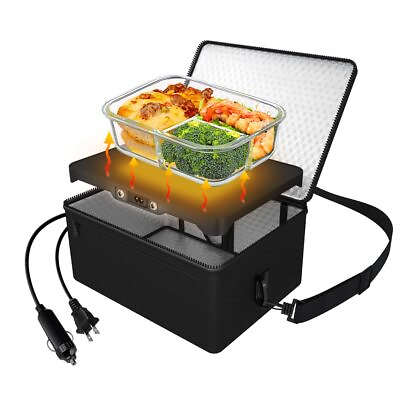 #ad Portable Oven 12V 24V 110V Car Food Warmer Portable Personal Mini Oven Elect... $55.04