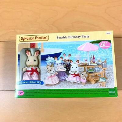 #ad Sylvanian Families Seaside Birthday Party Set Chocolate Rabbit Girl $35.00