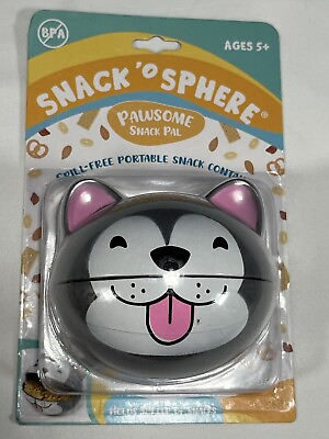 Kid FOOD Portable SNACK STORAGE CONTAINER Snack O#x27; Sphere Pawsome Pal Spill Free $9.95