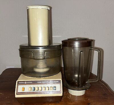 #ad Vintage General Electric GE Food Processor Blender D1FP3 Multi Speed WORKING $40.99