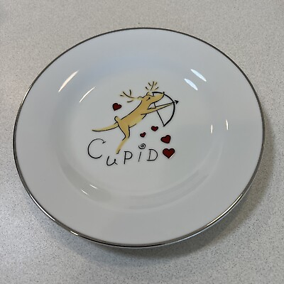 #ad #ad Pottery Barn Christmas Reindeer Cupid 8.5” Plate Made In Japan Retired $29.99