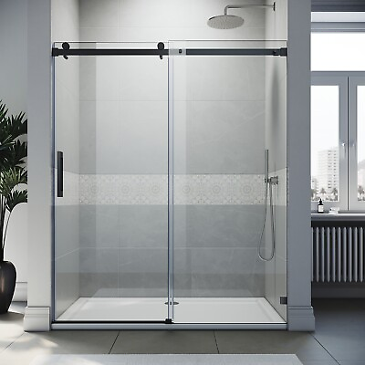SUNNY SHOWER Frameless Sliding Shower Door Bathtub Door with Tempered Glass $774.89