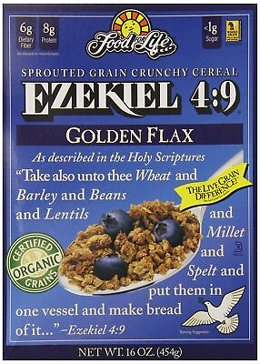 Food For Life Ezekiel 4:9 Organic Sprouted Grain Cereal Golden Flax 16 Ounc... $55.58