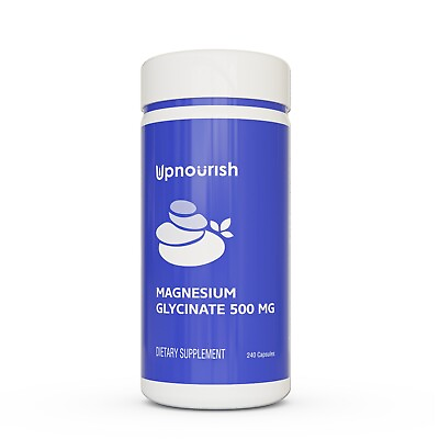 Magnesium Glycinate 500mg 240 Capsules for Calm Stress Sleep Leg Cramp Heart $14.99