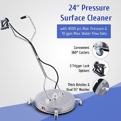 24quot; Flat Pressure Surface Cleaner Attachment for Electric and Gas Power Washers $293.88