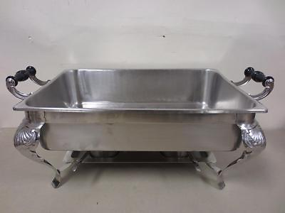 Oneida 8 Quart Stainless Steel Water Pan Stand Two Burners Chafing Set $85.99