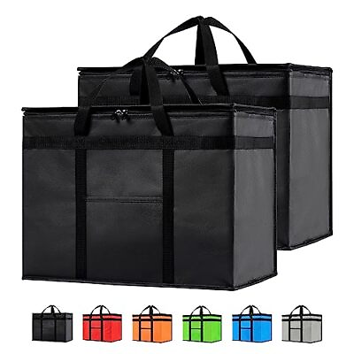 #ad Insulated Cooler Bag and Food Warmer for Food Delivery amp; XL Plus 1 Black $30.05