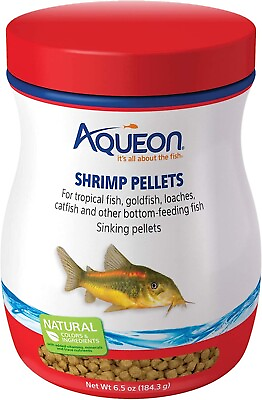 Aqueon Shrimp Pellets Sinking Food for Tropical Fish amp; more 6.5 oz US SELLER $6.76
