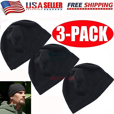 3 PACK Military Tactical Skull Cap Winter Warm Fleece Windproof Ski Beanie Hats $7.99