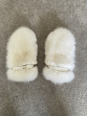 Saga Artic Fox Fur Mittens $150.00