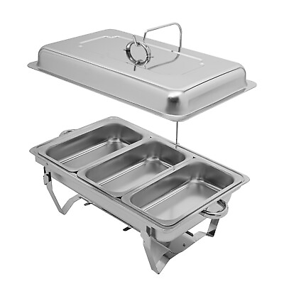 #ad #ad Chafing Dish Buffet Set Stainless Steel 9.5QT Food Warmer Chafer Complete Set $48.45