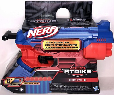 Hasbro Nerf Alpha Strike BOA RC 6 Blaster With Rotating Drum 6 Darts Included $11.99