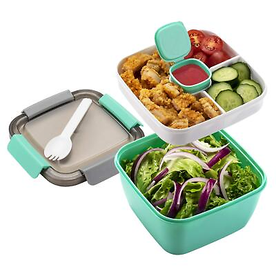 #ad #ad Freshmage Salad Lunch Container To Go 52 oz Salad Bowls with 3 Compartments... $15.05