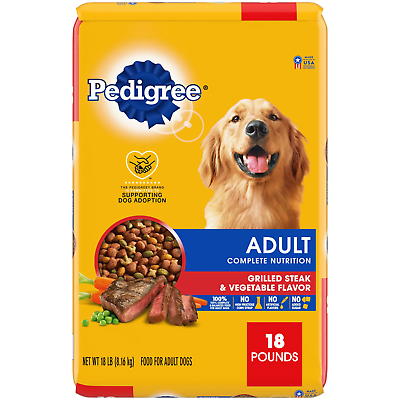 Pedigree Complete Nutrition Grilled Steak amp; Vegetable Flavor Dry Dog Food for Ad $18.98
