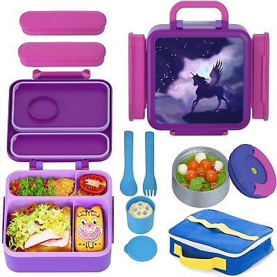 #ad Bento Box for Kids Insulated Lunch Box with Thermos for Hot Food Leak Proof L $63.99