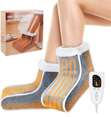 #ad Split Electric Foot WarmerQuick Heating Pad for Feet，Universal Size Heated Slip $23.74
