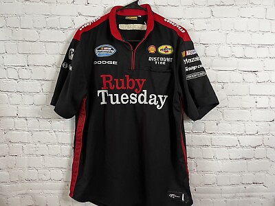 #ad Brad Keselowski Ruby Tuesday NASCAR Pit Crew Shirt Size Large RARE $124.96