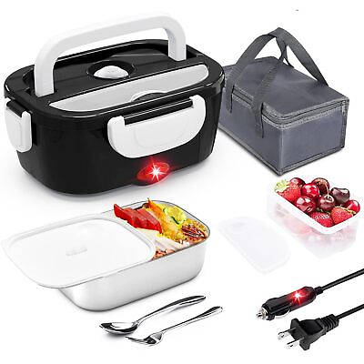#ad Electric Lunch Box Food Heater Portable Food Warmer with Removable 304 Stain... $31.81