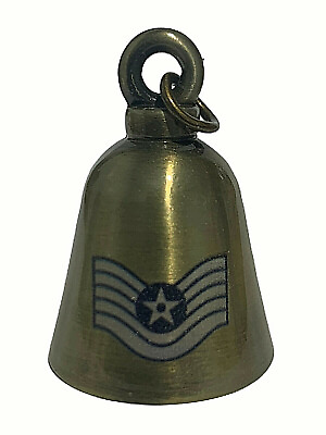 #ad #ad Technical Sergeant Air Force Military Rank Bronze Motorcycle Guard Bell $13.99