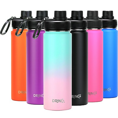 Stainless Steel Water Bottle Double Wall Vacuum Insulated Sport Flask 32oz 22oz $21.95