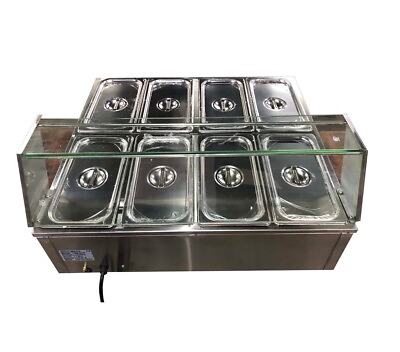 #ad Commercial 110V 8*1 3 Pans Countertop Electric Buffet Food Warmer for Cafeterias $258.50