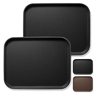 2pc Rectangular Restaurant Serving Tray NSF Certified Non Slip Food Service Tray $15.49