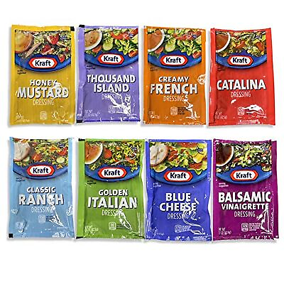 #ad Salad Dressing Variety by Kraft 8 Flavors 1.5 Oz. Packets Pack of 24 $22.99