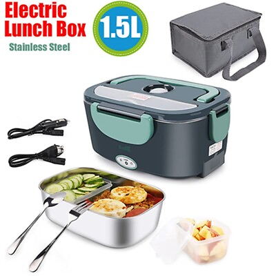 #ad #ad Stainless Steel Food Warmer Bento Lunch Box 1.5L Electric Heated Lunch Box 40W $42.98