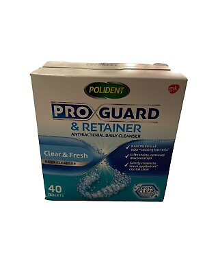 40 tabs Polidents ProGuard amp; Retainer Cleaning Tablets Mouth Guard Cleaner 3 24 $15.00